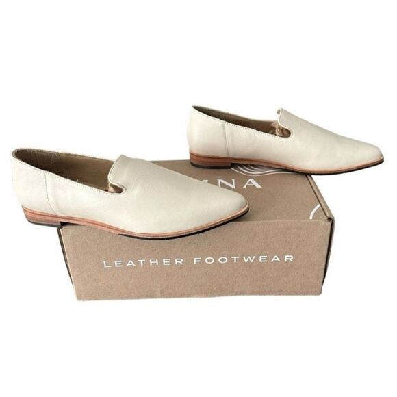 Portland Leather Patina Pointed Flat Bone Leather Loafers Slip-On Shoes Size 9.5 - Picture 3 of 10